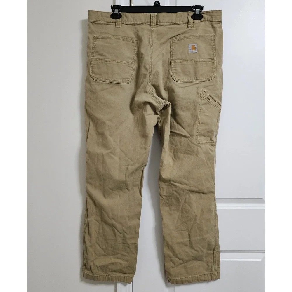 Carhartt Work Pant Mens 40x32 Tan Rugged Flex Relaxed Fit Canvas Outdoor Blemish